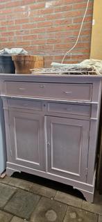 Mooie oude houten halfhoge kast 130 h x 113, Huis en Inrichting, Kasten | Overige, Ophalen, Gebruikt