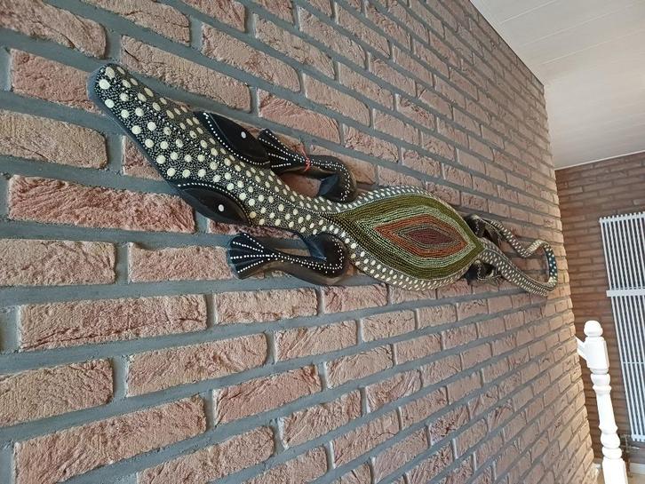 Mooi versierde houten Tjiktjak, Antiek en Kunst, Kunst | Beelden en Houtsnijwerken, Ophalen