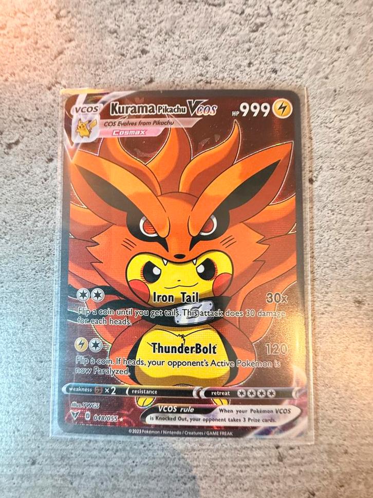 Kurama Pikachu VCOS – Pokémon Cosplay Proxy, Hobby en Vrije tijd, Verzamelkaartspellen | Pokémon, Zo goed als nieuw, Verzenden