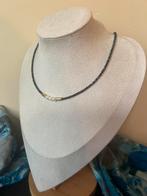 Saffier Akoya zoutwater parel beschermt geluk passie, Blauw, Nieuw, Ophalen of Verzenden, Met edelsteen