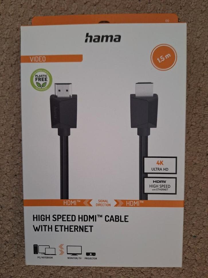 Nieuwe HDMI Kabel - Originele Verpakking, Audio, Tv en Foto, Audiokabels en Televisiekabels, Nieuw, HDMI-kabel, Minder dan 2 meter