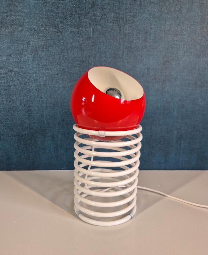 Vintage tafellamp - Space age spiraal - Jaren 70, Huis en Inrichting, Lampen | Tafellampen, Zo goed als nieuw, Minder dan 50 cm