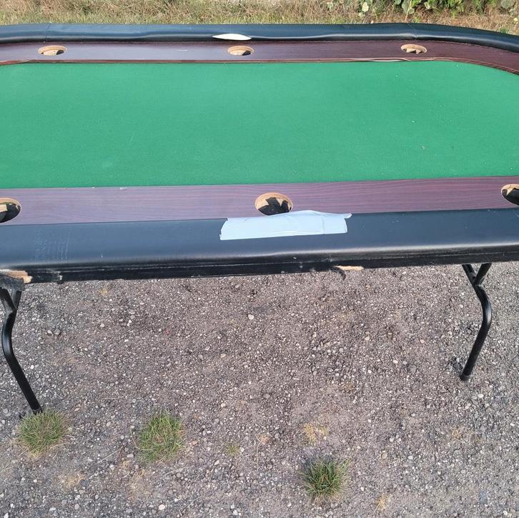 Pokertafel - Beschadigde Rand, Hobby en Vrije tijd, Gezelschapsspellen | Kaartspellen, Gebruikt, Vijf spelers of meer, Ophalen of Verzenden