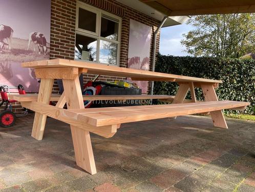 Klantgerichte service: Wij bezorgen en monteren uw picknickt, Tuin en Terras, Picknicktafels, Nieuw, Rechthoekig, Hout, Ophalen of Verzenden