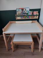 Leuk kinderbureau met bankje ikea flisat, Ophalen, Gebruikt, Tafel(s) en Stoel(en)