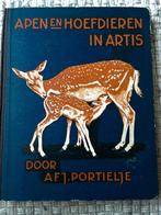 Plaatjesalbum: Apen en hoefdieren in Artis, Boeken, Ophalen of Verzenden, Gelezen, A.F.J. Portielje, Plaatjesalbum