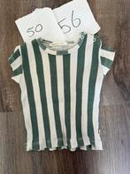 Your Wishes geribd shirtje • maat 50/56• groen/wit gestreept, Kinderen en Baby's, Babykleding | Maat 50, Gebruikt, Jongetje of Meisje