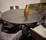 Marmeren Eettafel - Stijlvol & Tijdloos, Huis en Inrichting, Ophalen, Overige materialen, Rond, Zo goed als nieuw