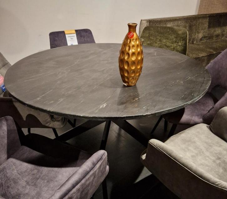 Marmeren Eettafel - Stijlvol & Tijdloos, Huis en Inrichting, Tafels | Eettafels, Zo goed als nieuw, 100 tot 150 cm, 100 tot 150 cm