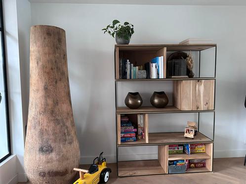 Wandkast eikenhout 140 x 186 x 45 cm, Huis en Inrichting, Kasten | Wandmeubels, Gebruikt, 150 tot 200 cm, Minder dan 150 cm, 25 tot 50 cm