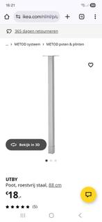 2 Ikea RVS werktafel/bureau-poten nieuw!, Ophalen of Verzenden, Nieuw