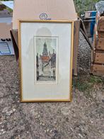 Schilderij Stadsgezicht met Toren, Antiek en Kunst, Ophalen