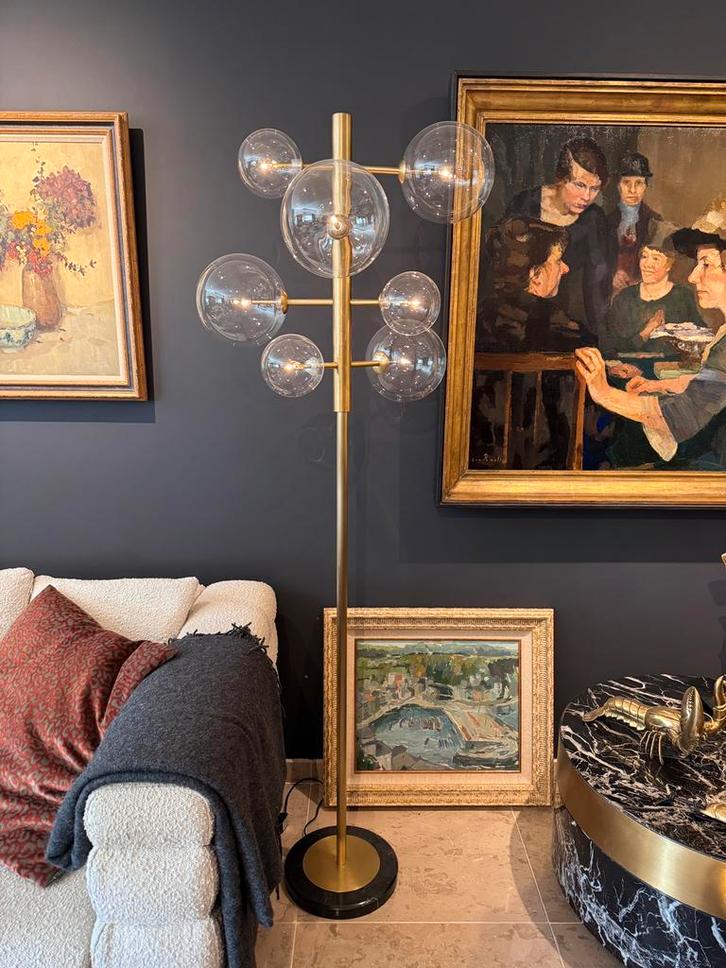 Eichholtz Floor lamp argento antique brass finish, Huis en Inrichting, Lampen | Vloerlampen, Zo goed als nieuw, 150 tot 200 cm