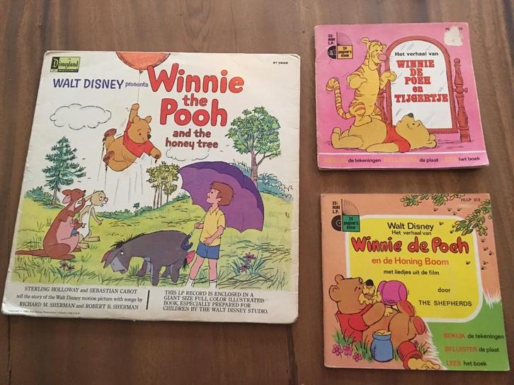 3x Winnie de Pooh lp en singeltjes, Verzamelen, Disney, Zo goed als nieuw, Overige typen, Winnie de Poeh of vrienden, Ophalen