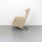 1x Montis Madonna Fauteuil Beige Stof - Metaal Sledepoot, Niet ingevuld, Gebruikt, Niet ingevuld, 75 tot 100 cm