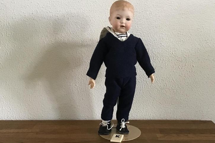 Oude pop jongetje in matrozenpak, Verzamelen, Poppen, Gebruikt, Pop, Ophalen