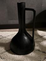 Zwarte vaas Kwantum, Zwart, Ophalen of Verzenden, Minder dan 50 cm, Glas