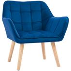Blauwe Velvet Fauteuil designstoel nieuw, Antiek en Kunst, Ophalen of Verzenden