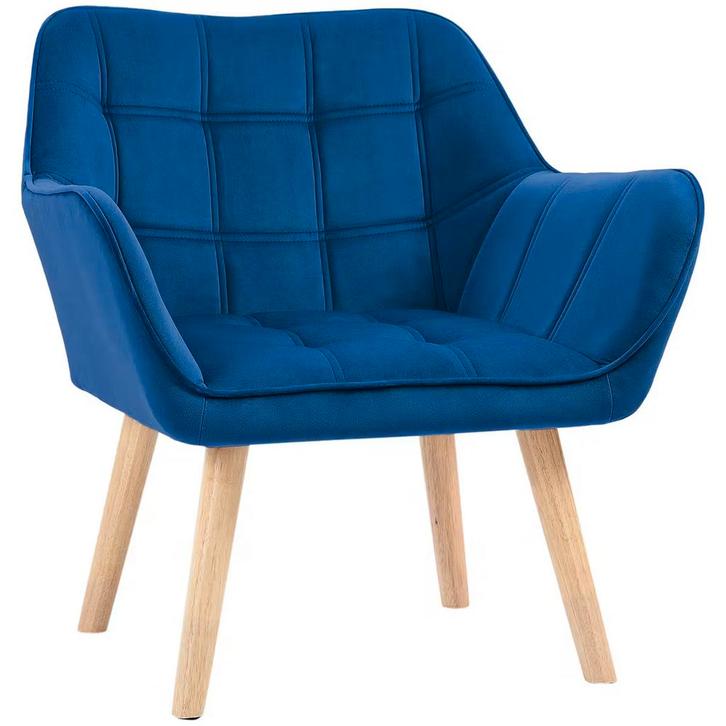 Blauwe Velvet Fauteuil designstoel nieuw, Antiek en Kunst, Antiek | Meubels | Stoelen en Banken, Ophalen of Verzenden