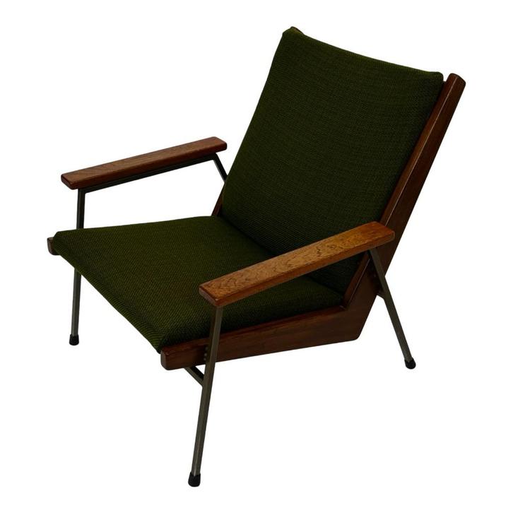 Vintage Lotus Fauteuil Rob Parry Gelderland Design jaren 60, Huis en Inrichting, Fauteuils, Gebruikt, Hout, Metaal, 50 tot 75 cm