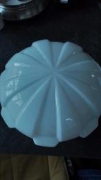 Vintage Plafondlamp met Glazen Kap, Huis en Inrichting, Lampen | Plafondlampen, Ophalen of Verzenden, Zo goed als nieuw, Glas