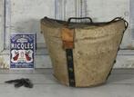Antieke Franse hoedendoos met etiket en juten bekleding, Antiek en Kunst, Ophalen of Verzenden