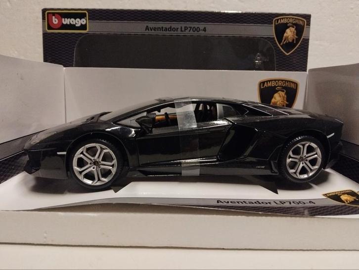 Lamborghini Aventador LP 700/4 zwart Bburago metal 1:18 KRD, Hobby en Vrije tijd, Modelauto's | 1:18, Zo goed als nieuw, Auto