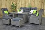 Barcelona Verstelbare Loungeset 3 Zitsbank 2 Lounge SHOWROOM, Ophalen of Verzenden, Zo goed als nieuw, Loungeset, Wicker