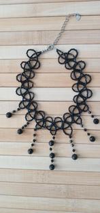 Zwarte choker ketting elegant, flexibel - gratis verzending, Ophalen, Overige materialen, Verstelbaar, Zwart