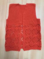 Vintage gehaakt gilet vestje hesje, Kleding | Dames, Truien en Vesten, Ophalen of Verzenden, Gedragen, Oranje