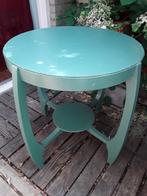 Vintage jaren 60 bijzettafel, Ophalen, Gebruikt, Rond, 55 tot 75 cm