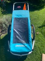 Croozer fierskar 1 persoon licht blauw, Fietsen en Brommers, Fietsaccessoires | Aanhangers en Karren, Ophalen, Gebruikt, Kinderkar