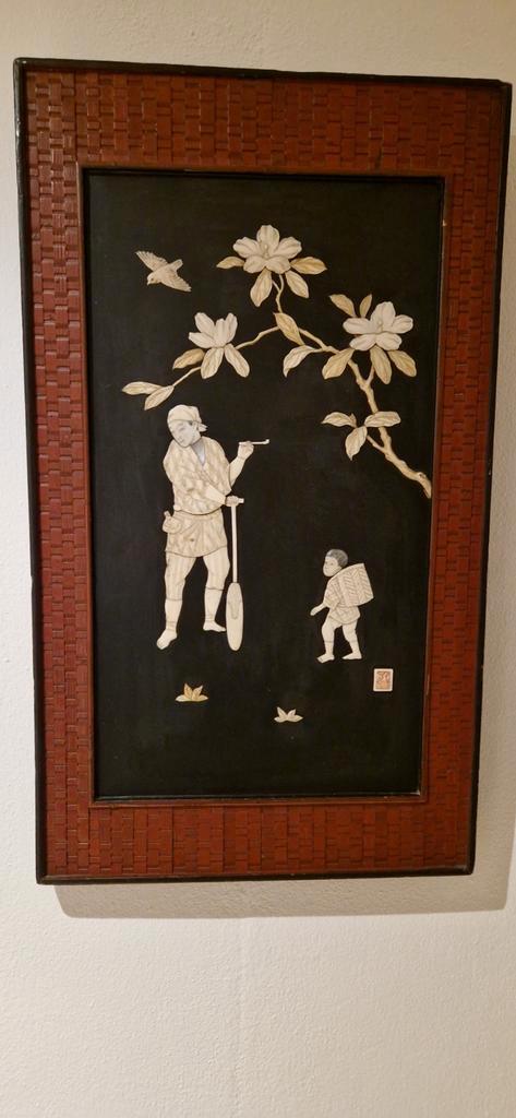 Japans lakpaneel, Antiek en Kunst, Kunst | Niet-Westerse kunst, Ophalen of Verzenden