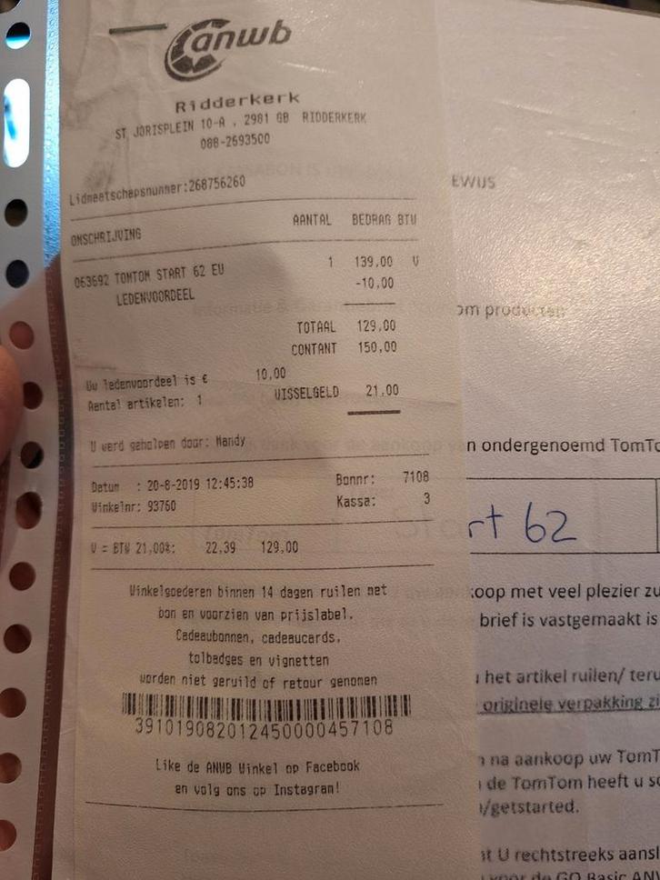 TomTom Start 62 EU Navigatiesysteem.  6.1 inch., Auto diversen, Autonavigatie, Zo goed als nieuw, Ophalen