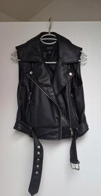 Als NIEUW leren look zwart biker gilet Vero Moda - XS 34, Vero Moda, Zwart, Ophalen of Verzenden, Zo goed als nieuw