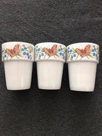 3 Bekers met vlinders - Nutroma, Ophalen of Verzenden, Zo goed als nieuw, Overige stijlen, Kop(pen) en/of Schotel(s)