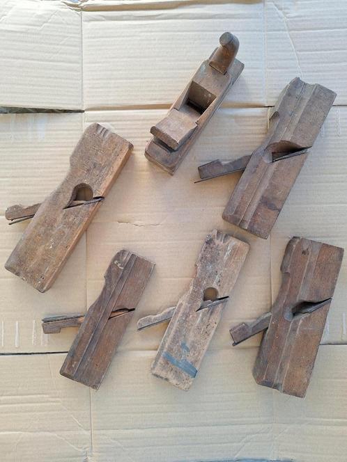 Oud handgereedschap, handschaaf, profielschaven 6 stuks, Antiek en Kunst, Antiek | Gereedschap en Instrumenten, Ophalen
