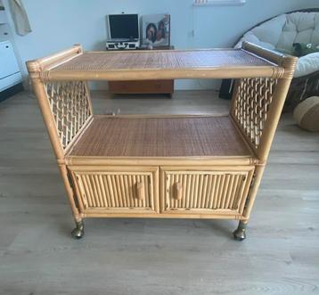 Vintage Rotan Bar-cart beschikbaar voor biedingen