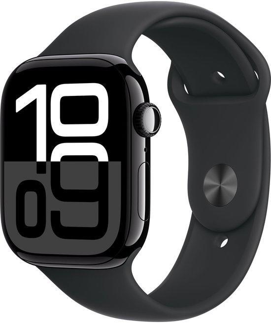 Apple Watch Series 10 46mm GPS Zwart - nieuwstaat!, Sieraden, Tassen en Uiterlijk, Smartwatches, Zo goed als nieuw, iOS, Zwart