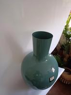 Grote Metalen vaas van mica 50 cm hoog en 30 breed, Overige materialen, Blauw, Nieuw, Ophalen of Verzenden