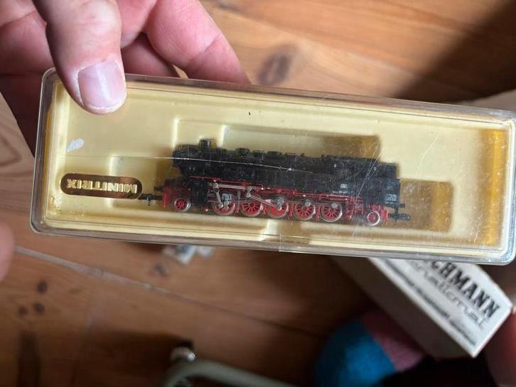 Treinset N Spoor - 6 locs en zilverling, Hobby en Vrije tijd, Modeltreinen | N-Spoor, Gebruikt, Locomotief, Gelijkstroom, Fleischmann