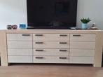 Massief houten dressoir 2.20 lang, Ophalen, Eikenhout, Zo goed als nieuw, 200 cm of meer