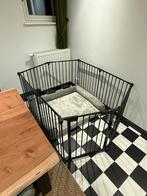 Zwarte baby box / puppy pen, Kinderen en Baby's, Boxen, Ophalen, Zo goed als nieuw, Rechthoekig, Boxkleed