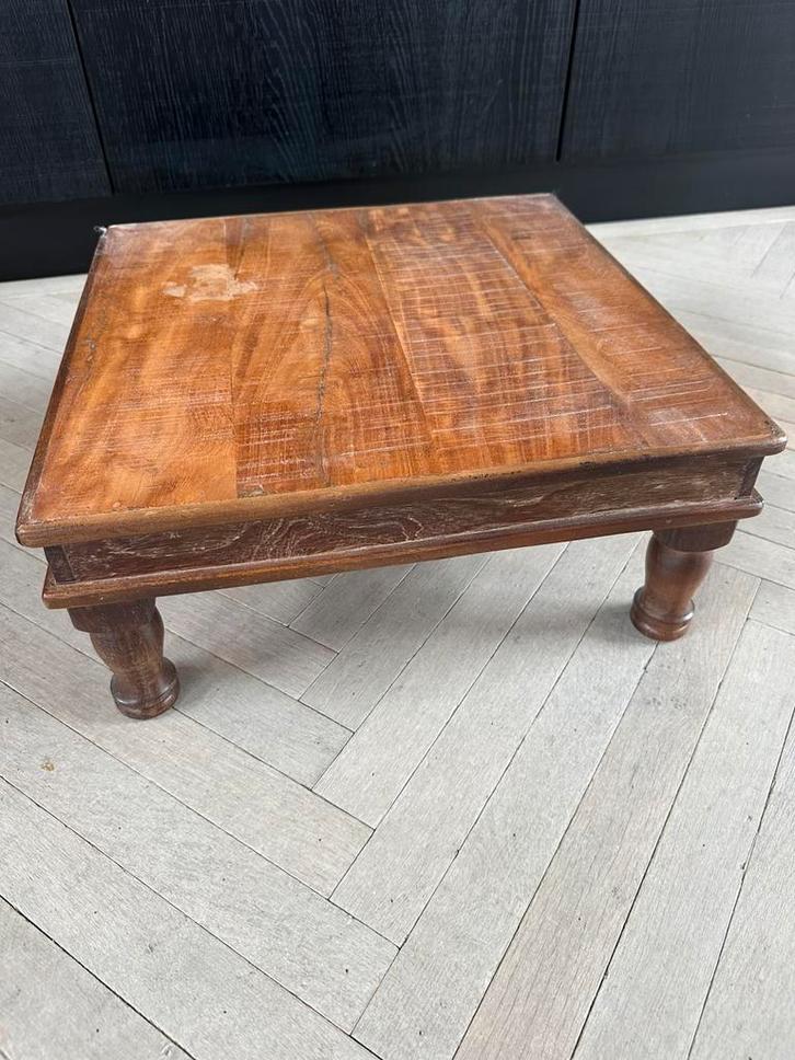 Happinez India Tafeltje groot, Huis en Inrichting, Tafels | Salontafels, Zo goed als nieuw, Minder dan 50 cm, 50 tot 100 cm, Rechthoekig