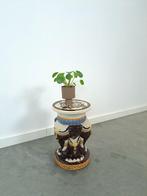 Ronde porseleinen olifanten plantentafel, vintage tafel, Tuin en Terras, 25 tot 40 cm, Gebruikt, Rond, Aardewerk
