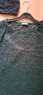 Top van gaas Groen 3 kwart mouw maat M, Kleding | Dames, T-shirts, Ophalen of Verzenden, Zo goed als nieuw, Groen, Lange mouw
