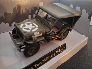 Jeep Ton Militairy Verhicle Soft Top Schaal 1:43 beschikbaar voor biedingen