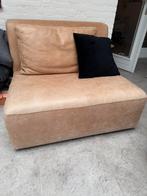 Fauteuil / loveseat in goede staat cognac, Huis en Inrichting, Fauteuils, Ophalen, Landelijk, industrieel, Zo goed als nieuw, 100 tot 125 cm