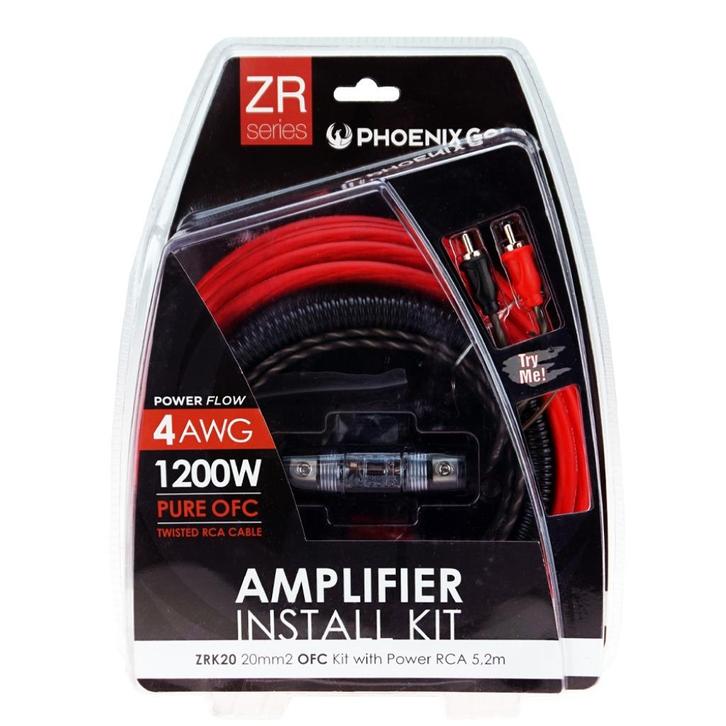 Phoenix Gold ZRK20 Power FLOW 20mm2 Kabel kit 5,2m tot 1200W, Auto diversen, Autospeakers, Nieuw, Verzenden