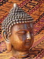 Mooi origineel oud Chinees brons hoofd van Boeddha 14 cm., Antiek en Kunst, Ophalen of Verzenden